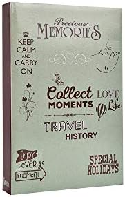 Photo Album for 300 Photos 6x4 Inch / 10x15cm with Memo Space Beside Each Photograph and Slip-in Pages (Slogan Art)
