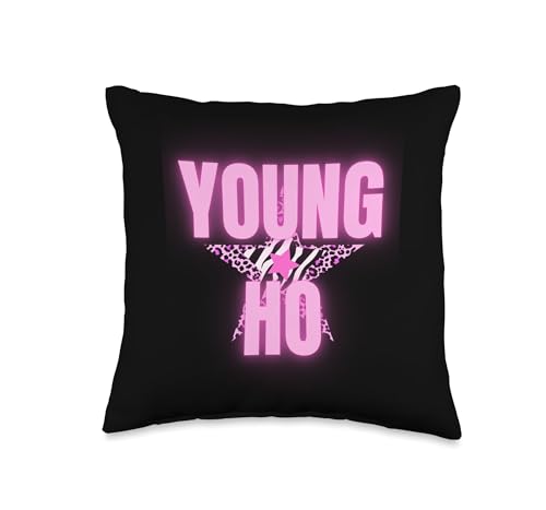 Funny brainrot gen z Humor Young ho Meme Throw Pillow