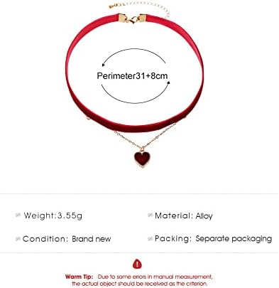 COLORFUL BLING Black Heart Love Velvet Choker Necklaces Set Vintage Adjustable Gothic Ghoker Small Heart Necklaces Chocker for Women - Image 2