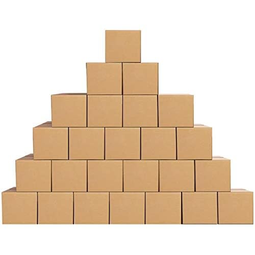 Image of Schliersee 6x6x6 Shipping Corrugated Boxes Mailers, Kraft Small Square Shipping Boxes Pack of 25