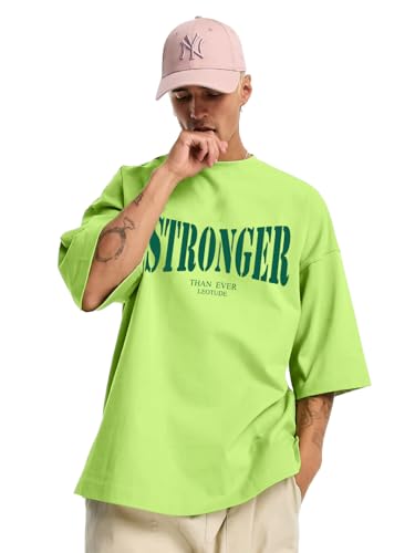 Image of LEOTUDE Men's Cotton Oversized Fit T-Shirt