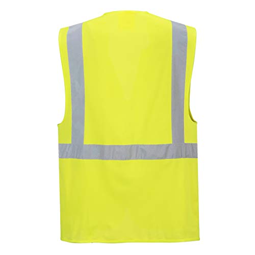 Portwest Berlin Executive Hi-Vis Vest Visibility Reflective Safety Security Work Top ANSI 2, Yellow, 7XL2