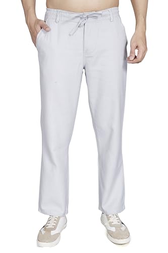 Image of DIVISIVE Men's Relaxed Fit Cotton Linen Blend Trousers