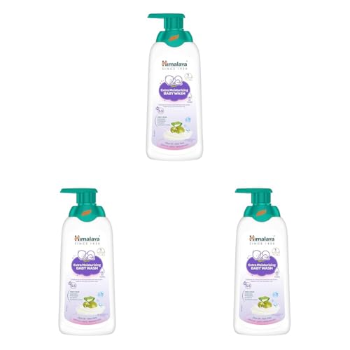 Image of Himalaya Extra Moisturizing Baby Wash 400ml with Olive Oil, Aloevera, Milk | pH 5.5 | No.1 Doctor Recommended Brand | 100% Soap Free Cleanser for Dry Skin | Moisturized & Soft Skin | Tear Free
