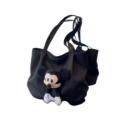 Cartoon Shoulder Bag, Tote Bag, Commuter Handbag, Commuter Shoulder Bag(Black)