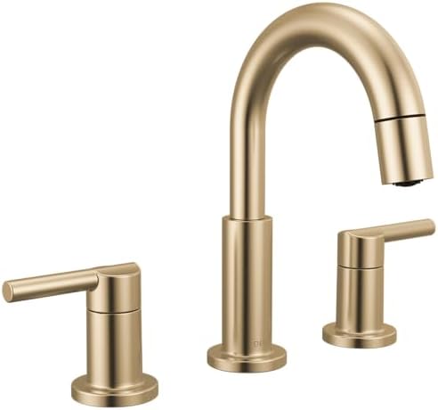 Delta 35849LF-PD Nicoli 1.2 GPM Widespread Bathroom Faucet with Pull ...