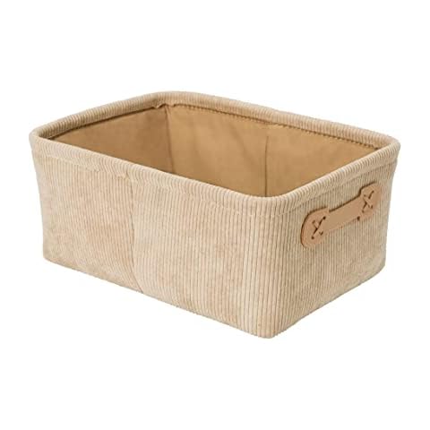 WENKO Badkorb Anela, zum Aufbewahren und Ordnen von Badutensilien und Accessoires in weichem Cord-Design aus 100 % Polyester Cover