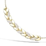 CHIVAL - Collar de oro chapado en oro de 18 quilates 'Reverie' – Lujo, Hipoalergénico, Regalo perfecto para ella, elegante, atemporal, trenzado, declaración, amor, moderno, romance, joyería, embalaje