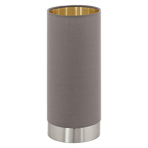 Preisvergleich Produktbild EGLO Tischlampe, Nachttischlampe touch dimmbar, Texil - Stahl, E27, Cappuccino Gold, Tischleuchte Berührungssensor 12 x 12 x 25,5 cm