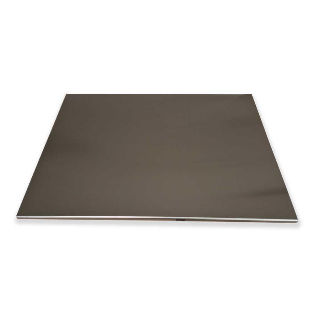 GIEMME Spianatoia in Acciaio per Impastare - Piano di Lavoro per Cucina con Tappetino Antiscivolo (50x56 cm)