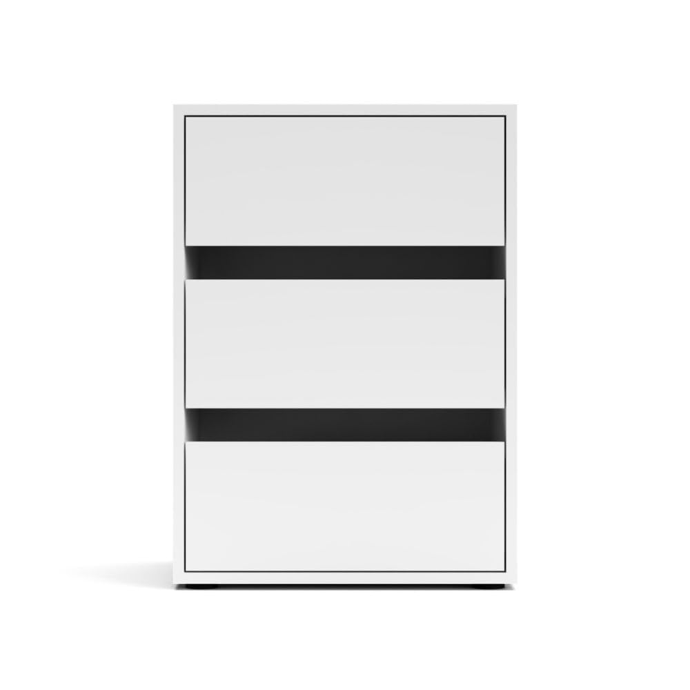 Indomita Cassettiera 3 cassetti Colore Bianco Smart ST2 50.8x39.6x71.3H