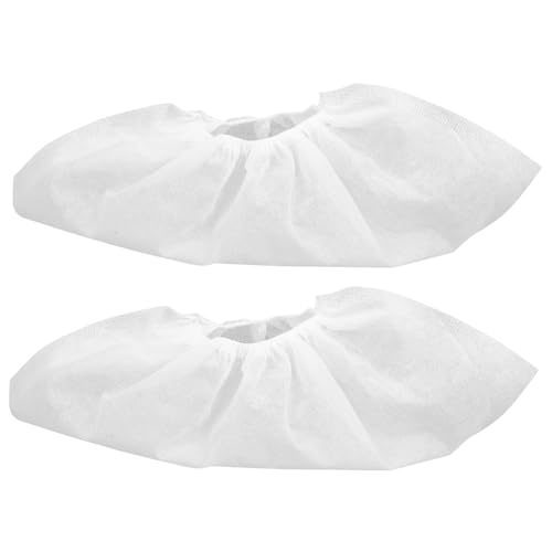 Cabilock 100pcs Non-woven Anti Slip Shoe Covers Reusable Foot Covers for Indoor Heavy Duty Overshoes for Home