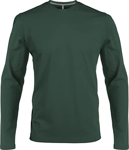 Camiseta de manga larga para hombre verde bosque M Cover