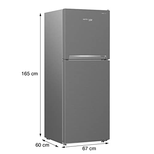 Image of Voltas Beko 340 L 2 Star Inverter Frost-Free Double Door Refrigerator, Neo FrostTM Dual Cooling (RFF363I, Silver)