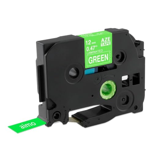 �������C�G���[��12mm�u���b�N���x���e�[�vTZE 231 TZE-MQY31 TZE-MQ531 TZE-MQE31 TZE-MQF31 TZE-MQG31 E105���x���v�����^�[�ƌ݊���(White on Green)