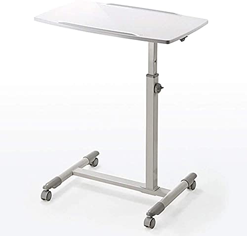 Furniture Decoration Tables Side Tables Standing Desk Laptop Desk Lift Computer Desk Mobile Lift Can Sit/Station Desk Podium Demonstration Side Adjustable Height for All Workstations -L (White)