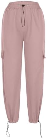 Cargo Pants Women High Waisted Baggy Fashion Streetwear Y2k Drawstring Trousers Outdoor Workout Wide Leg Hiking Pants