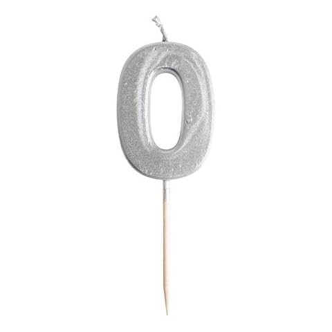 Lagerhaus Number 0 'Birthday' Cake Candle for 40th, 50th, 60th Celebration Options Cover
