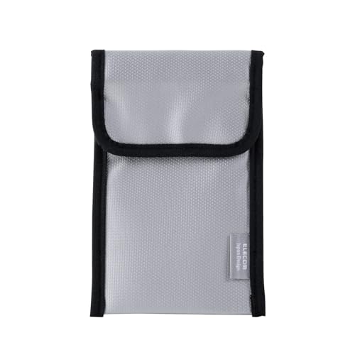 エレコム 難燃ポーチ 折り込みタイプ Mサイズ BMA-MBP01MGY