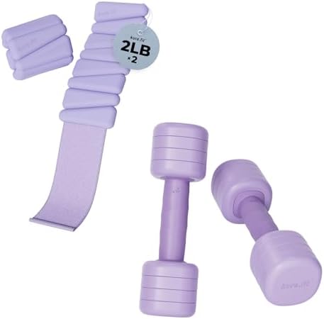 Purple Adjustable Ankle Weights (4 lb) and Purple Adjustable Dumbbell (5 lbs) Bundle image 3