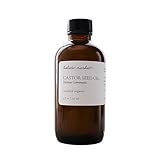 Castor Oil 4oz Certified Organic 100% Pure Cold Pressed Hexane Free Glass Bottle Extra Virgin Premium Quality For Use In Castor Oil Packs