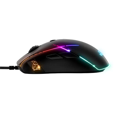 X-Blades Mouse Gamer con filo - Ambidestro - Retroilluminazione LED RGB - Ergonomico - 6400 DPI 1000 Hz - 7 pulsanti programmabili - Software incluso - Tastiera gaming - Immagine 3