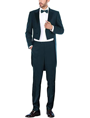 Men's 2 Pieces Suit Tailcoat Dinner Swallow-Tailed Tuexdo