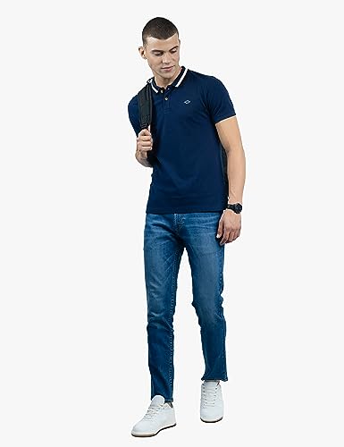 Image of Revolt Streetwear SINDICATE Men Revolt Men's 100% Cotton Polo T-Shirt - with Logo Branding (Jet Black, L)