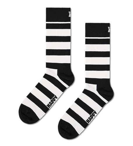 Happy Socks Classic Style 4-Pack Black & White Gift Set for Men and Women- Size Medium/Large4