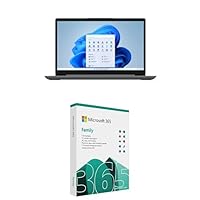 Lenovo IdeaPad Slim 1 Laptop, 14 inch HD, AMD Athlon, 4GB RAM, 256GB SSD, Cloud Grey, Windows 11 S, 82R0000RAU + Microsoft 365 Family 2021