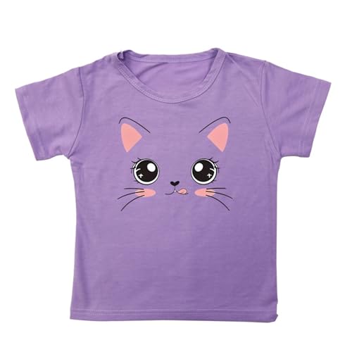 Girls' Short Sleeve Tops Cute Print Crewneck T-Shirt Tee Toddler Baby Girls Summer Casual Graphic T-Shirts Tops