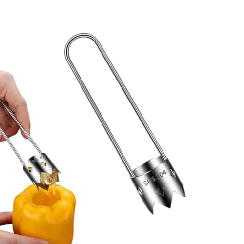 Nexusectar Separador de huesos de verduras, cocina de herramientas Corer, separador de huesos de frutas, multifuncional de acero inoxidable, cortador de cocina para piña, jalapeño