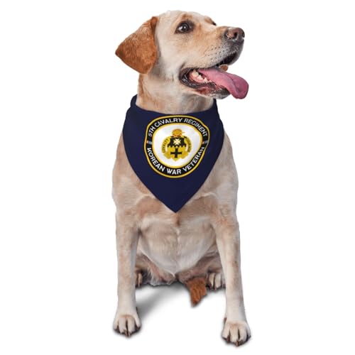 5th Cavalry Regiment Korean War Veteran Dog Scarf Pet Bandana Cat Pet Bibs