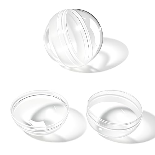 Image of 50 Pcs 1-3 /4 Inch / 45 mm Round Capsules Clear Empty Vending Machine Capsules Containers for Gumball Machines