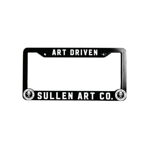 Sullen Art Driven US License Plate Frame Plastic Tattoo Lifestyle Black Cover
