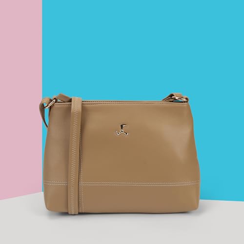 Image of Mochi Women Casual PU Soft Body Zipper closure Solid Sling Bag