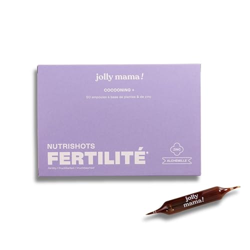 Jolly mama! Cocooning+ | Boost Fertilité | Plantes, Passiflore, Zinc | Ovulation et Implantation | Gestion du Stress | Fabriqué en France | Vegan, Sans Additifs | Cure 1 Cycle, 20 Ampoules