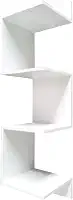 Prateleira de Canto Reto 80 cm, Branco ou Preto, Madeira de Engenharia, Estilo Moderno, Multiuso para Sala, Quarto e Escritório – Kelan