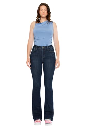 SALT TREE Kancan - Janice High Rise Bootcut Jeans - Curvy - kc20097dcv