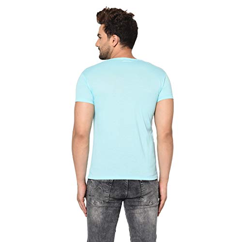 Image of Men's Cotton Blend Half Sleeve V Neck Tshirt