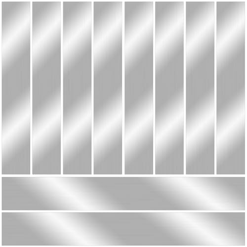 10 Pcs 304 Stainless Steel Strips(17"x 2"x 0.02" Thickness)