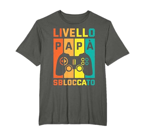 Gaming Livello Papa Sblocatto Regalo Gamer esta del papà Maglietta
