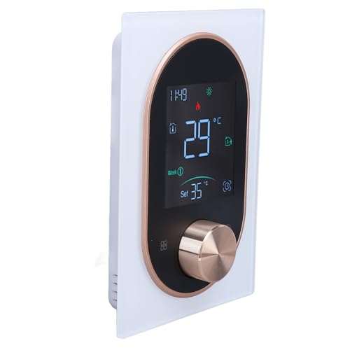 Thermostat programmable intelligent Walfront bouton tactile écran couleur pour chauffage de maison