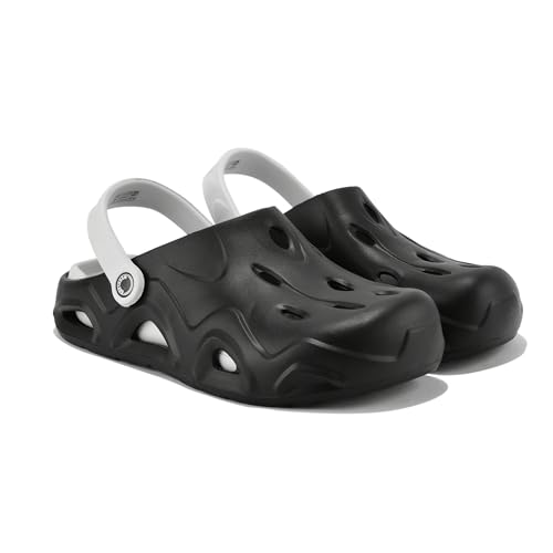 Image of Woodland Men's Black /Lgrey Eva Slides-UK-5 (EURO 39)