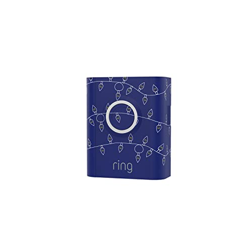 Ring Interchangeable Faceplate for Doorbells - Video Doorbell 3, Video Doorbell 3 Plus, Video Doorbell 4, Battery Doorbell Plus, Battery Doorbell Pro - Christmas Lights Blue