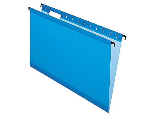 Pendaflex SureHook Reinforced Hanging Folders, Legal Size, Blue, 1/5 Cut, 20/BX (6153 1/5 BLU) by Pendaflex - Used condition - Image 2