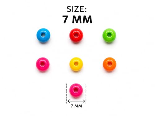Image of eshoppee 200 gm 7 MM Plastic Beads for Jewellery Making Kit Art and Crafts Materials for Necklace Bracelet Earring Making DIY Kit (4)