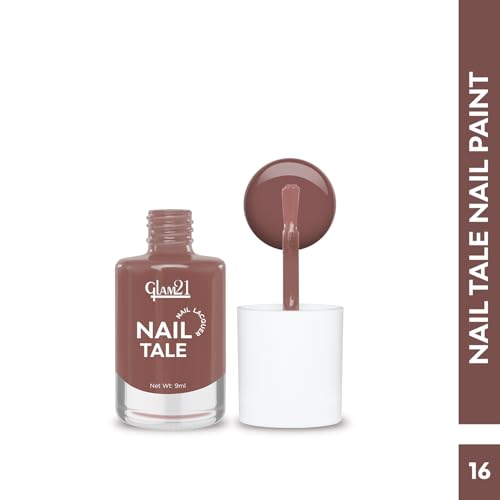 Image of Glam21 Nail Tale Nail Polish | Glossy Gel Finish | Rich Pigmentation | Chip Free | Quick Drying Formula | Long Lasting Nail Polish for Women | 9ml | Shade-16