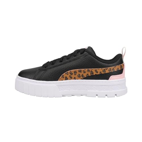 PUMA Toddler Girls Mayze Wild Leopard Platform Lace Up Sneakers Shoes Casual - Black, Brown - Size 2 M3