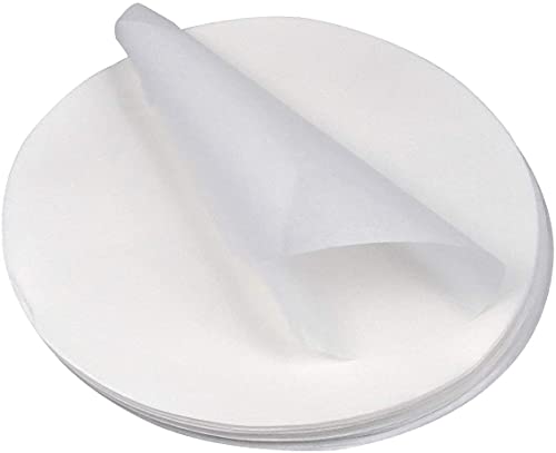 Depory 200 PCS Antiadherente Papel 25cm Pergamino Redondo Papel de Hornear Redondo Papel para Barbacoa para Hornear Tartas,Blanco Cover